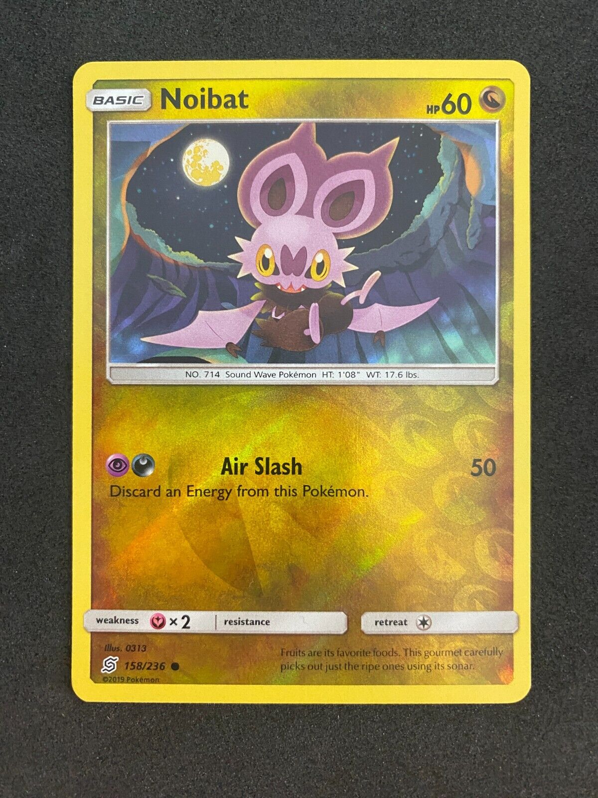 Pokemon Noibat 158/236 Unified Minds Reverse Holo NM