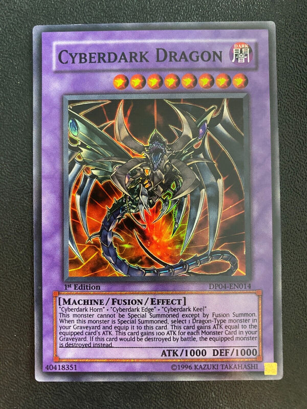 Yugioh Cyberdark Dragon DP04-EN014 Super Rare 1st Edition LP