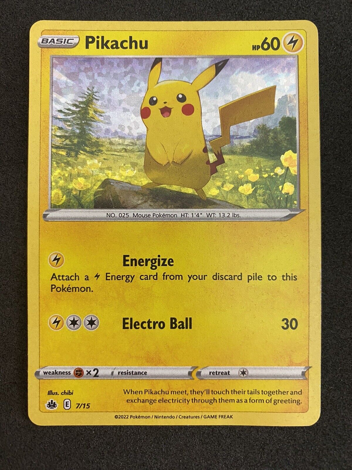 Pokemon Pikachu 7/15 Mcdonald's 2022 Holo LP