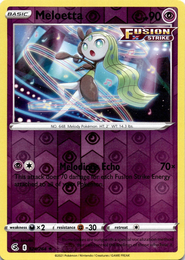 Pokemon Meloetta 124/264 Fusion Strike Reverse Holo LP