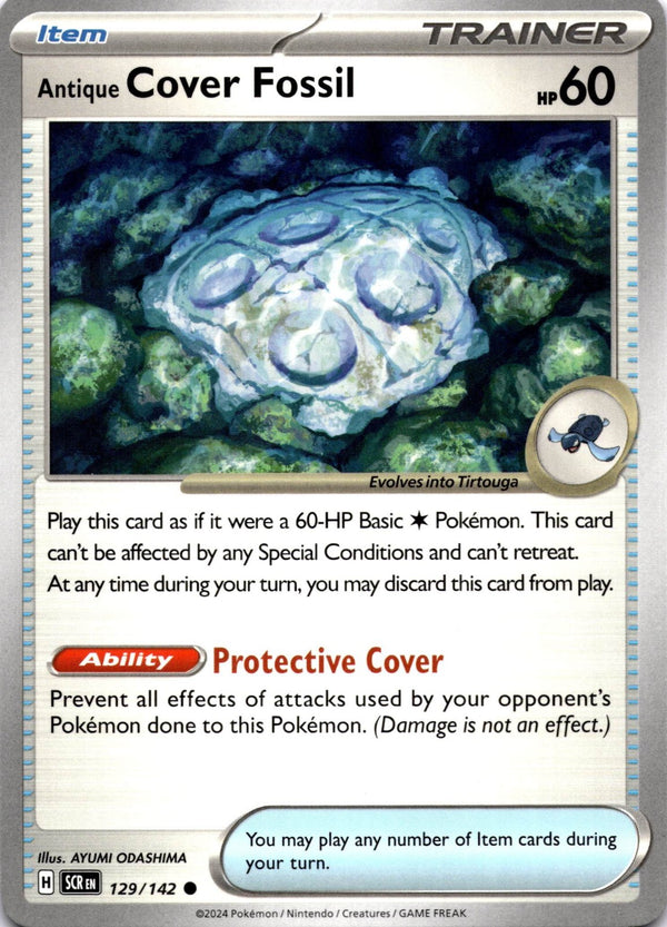 Pokemon Antique Cover Fossil 129/142 Stellar Crown Non Holo NM