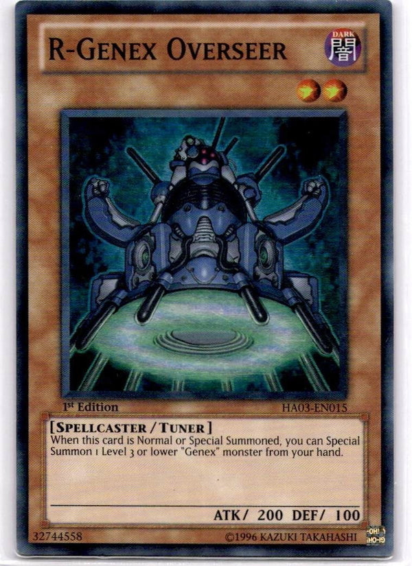Yugioh R-Genex Overseer HA03-EN015 Super Rare 1st Edition MP