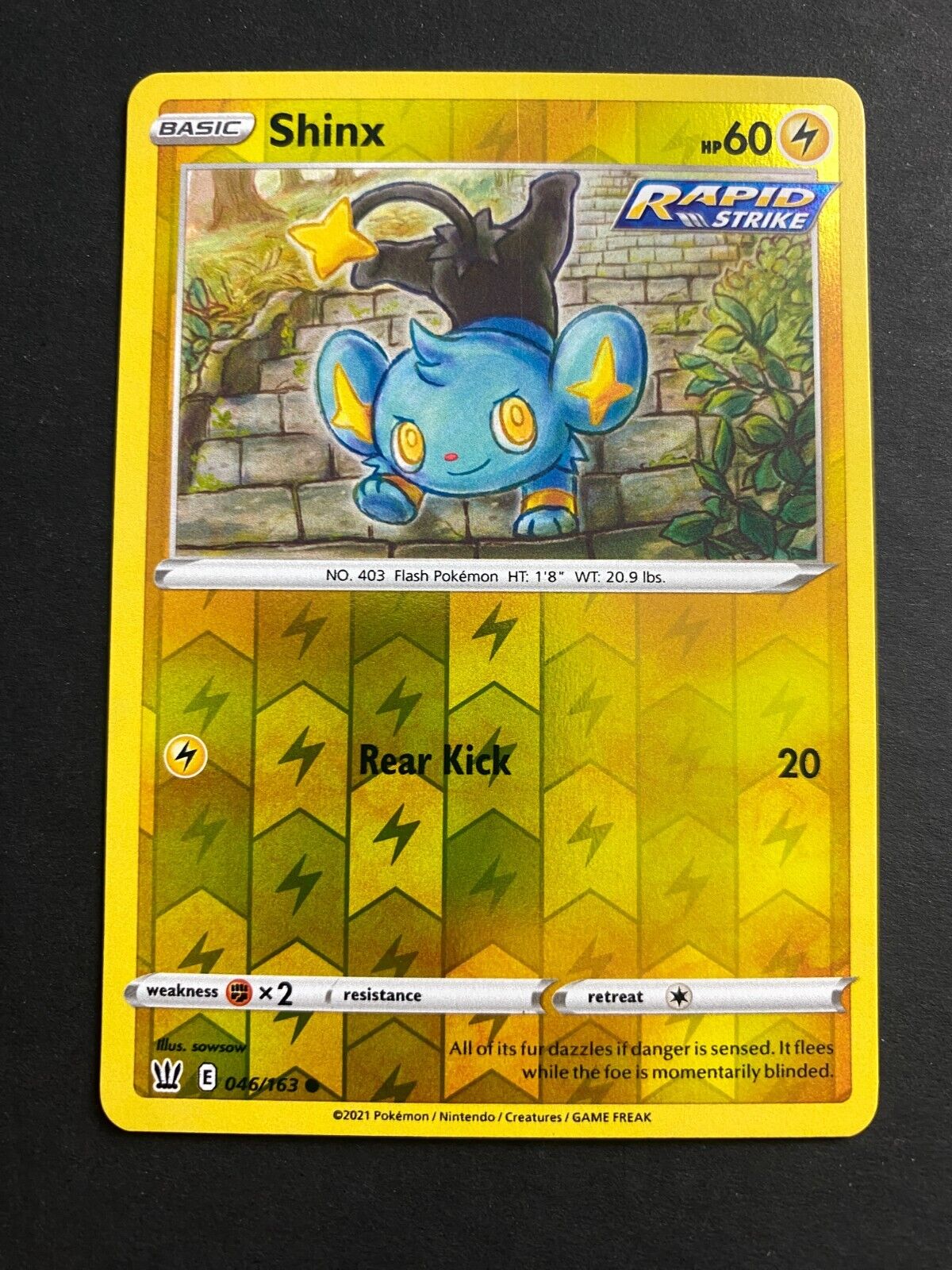 Pokemon Shinx 046/163 Battle Styles Reverse Holo NM