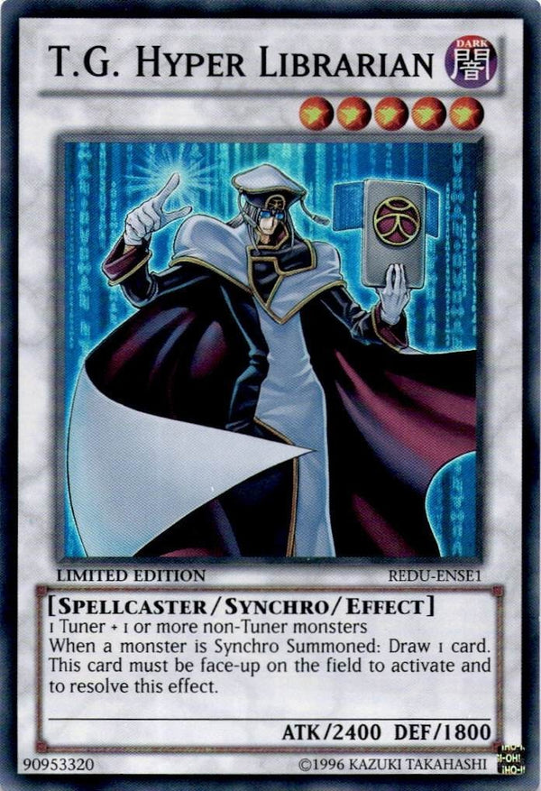 Yugioh TG Hyper Librarian REDU-ENSE1 Super Rare Limited Edition LP/NM