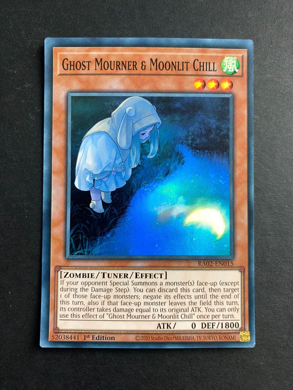 Yugioh Ghost Mourner & Moonlit Chill RA02-EN015 Super Rare 1st Edition NM