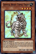 Yugioh Crystal Beast Topaz Tiger RYMP-EN043 Super Rare 1st Edition NM