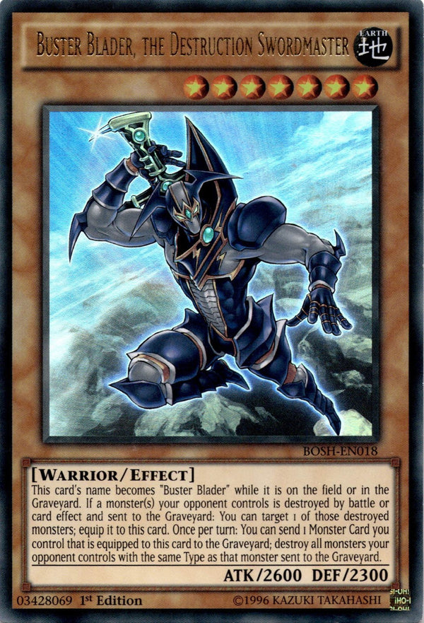Yugioh Buster Blader, the Destruction Swordmaster BOSH-EN018 Ultra Rare VLP/NM