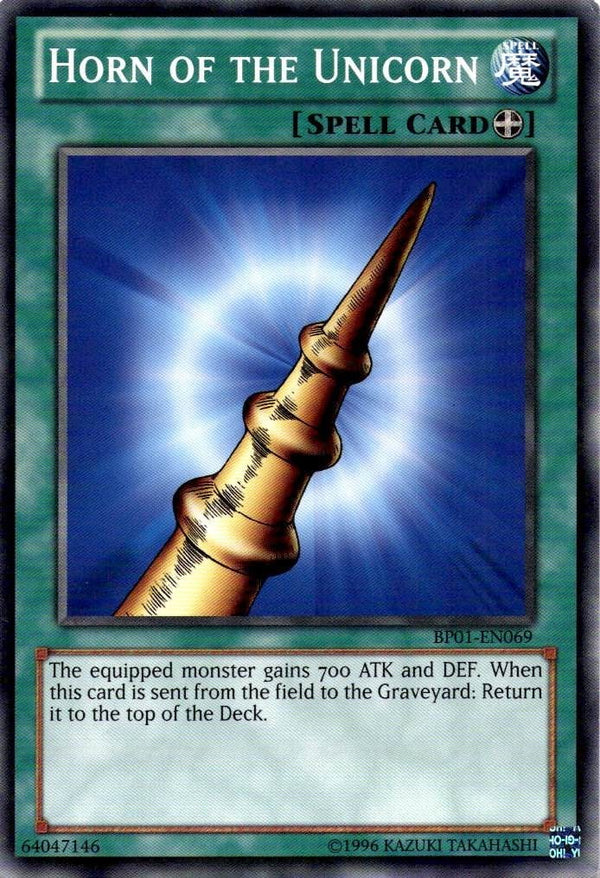 Yugioh Horn of the Unicorn BP01-EN069 Common Unlimited Edition NM