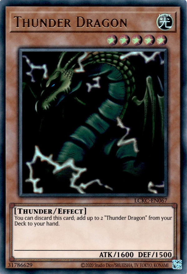 Yugioh Thunder Dragon LCKC-EN067 Ultra Rare Unlimited Edition NM