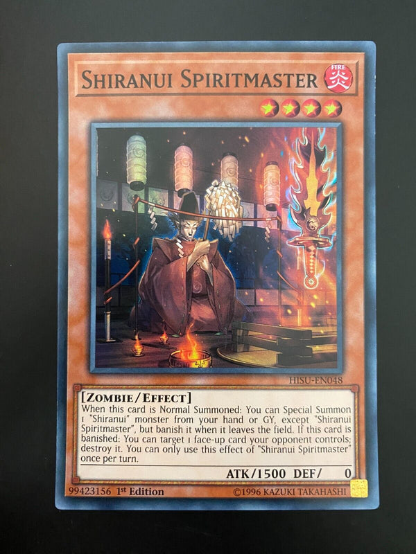 Yugioh Shiranui Spiritmaster HISU-EN048 Super Rare 1st Edition VLP/NM (N)