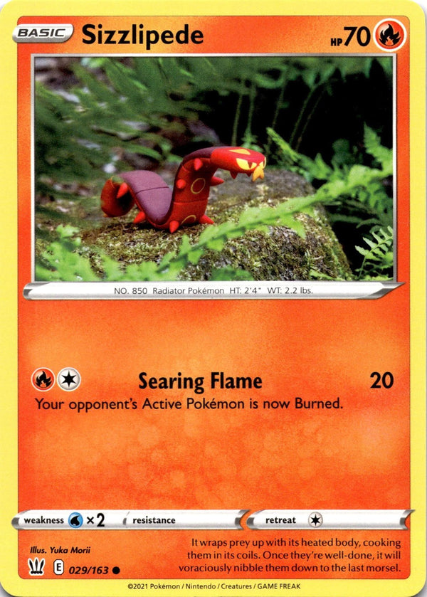 Pokemon Sizzlipede 029/163 Battle Styles Non Holo NM
