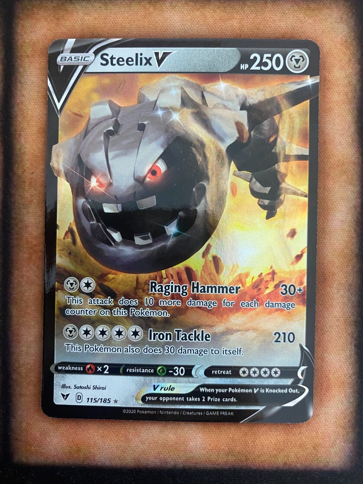 Pokemon Steelix V 115/185 Vivid Voltage Full Art Holo NM/MINT