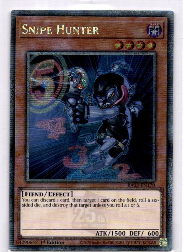 Yugioh Snipe Hunter RA03-EN170 Quarter Century Rare 1st Edition NM