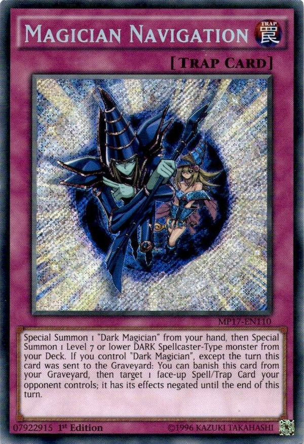 Yugioh Magician Navigation MP17-EN110 Secret Rare 1st Edition MP/LP