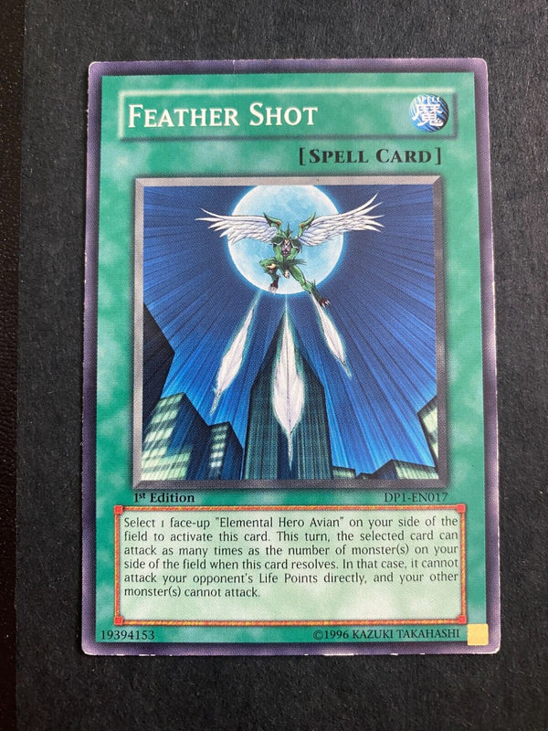 Yugioh Feather Shot DP1-EN017 Common 1st Edition HP