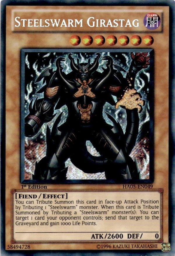 Yugioh Steelswarm Girastag HA05-EN049 Secret Rare 1st Edition MP