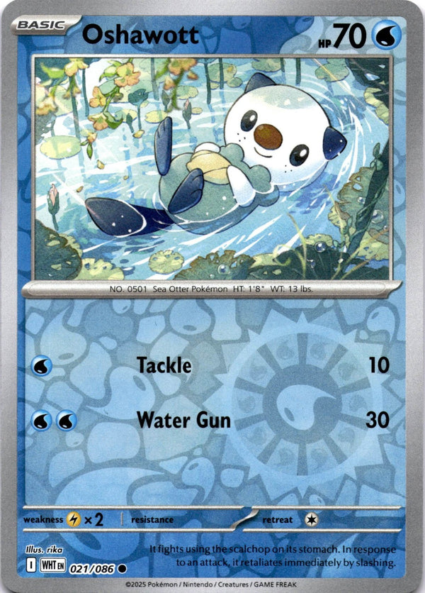 Pokemon Oshawott 021/086 White Flare Reverse Holo NM