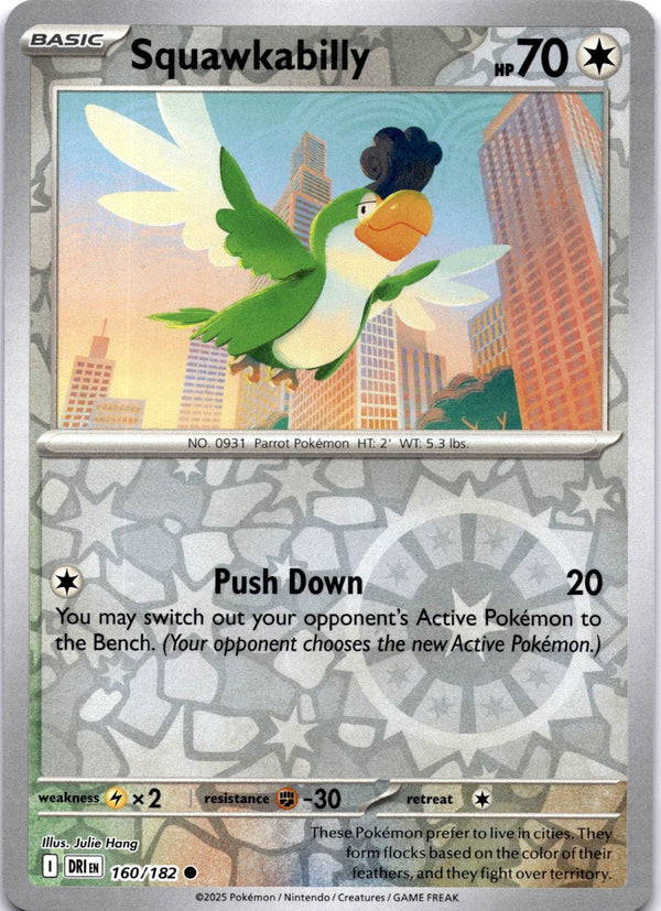 Pokemon Squawkabilly 160/182 Destined Rivals Reverse Holo NM