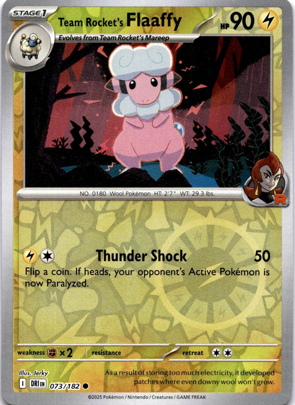 Pokemon Team Rocket's Flaaffy 073/182 Destined Rivals Reverse Holo NM