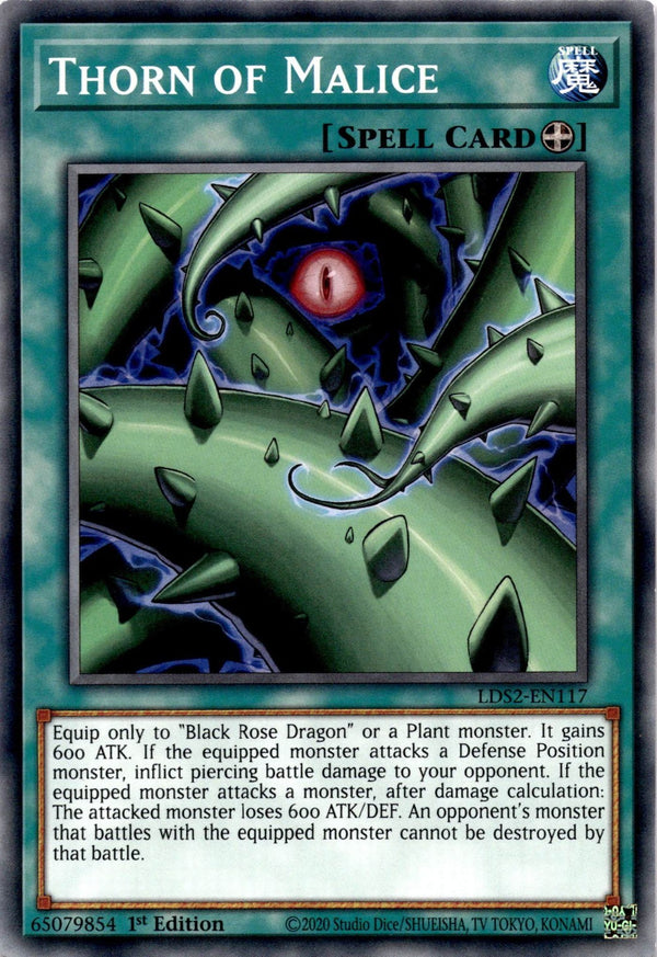 Yugioh Thorn of Malice LDS2-EN117 Common 1st Edition VLP/NM