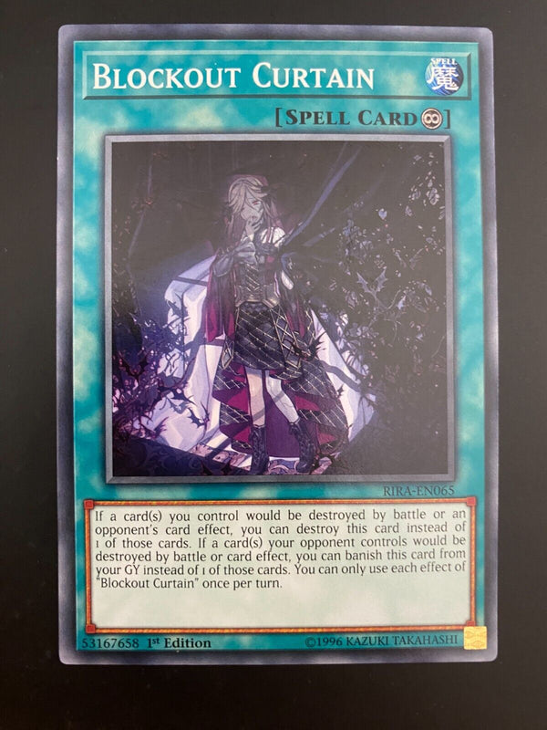 Yugioh Blockout Curtain RIRA-EN065 1st Edition Common NM