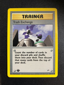 Pokemon Trash Exchange 126/132 Gym Heroes 1st Edition Non Holo MP/LP