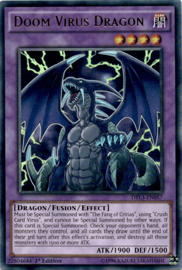 Yugioh Doom Virus Dragon DRL3-EN057 Ultra Rare 1st Edition NM