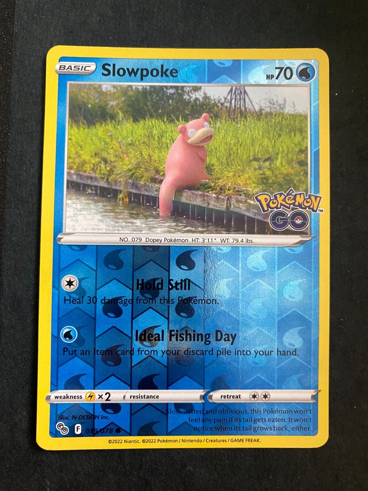 Pokemon Slowpoke 019/078 Pokemon Go Reverse Holo NM