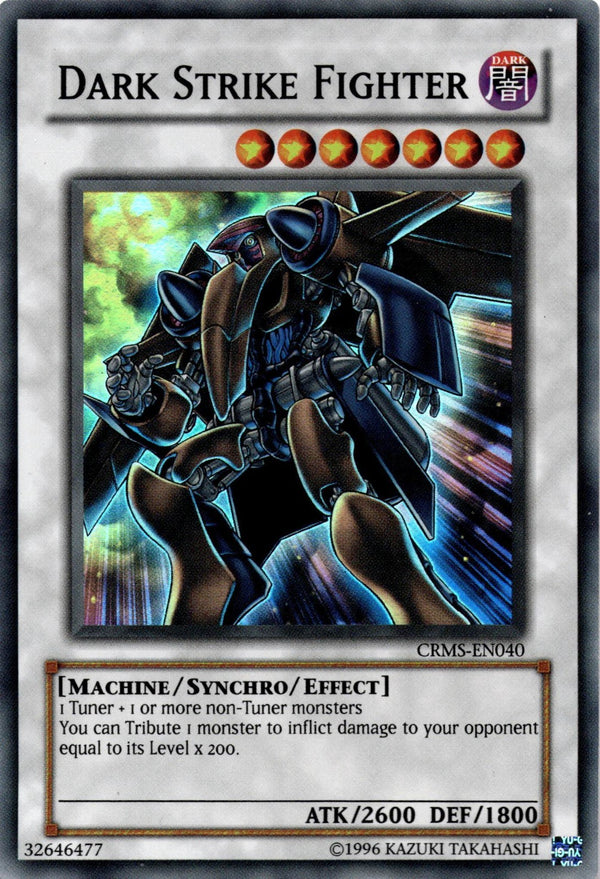 Yugioh Dark Strike Fighter CRMS-EN040 Super Rare Unlimited Edition LP