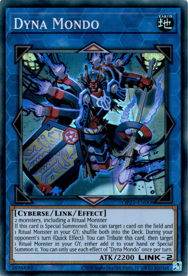 Yugioh Dyna Mondo Super Rare OP25-EN008 Super Rare Unlimited Edition NM