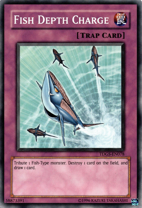 Yugioh Fish Depth Charge TDGS-EN078 Common Unlimited Edition LP