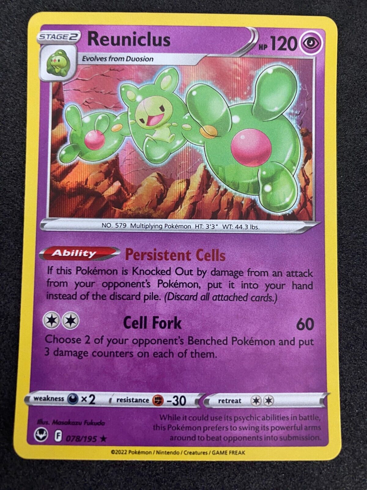 Pokemon Reuniclus 078/195 Silver Tempest Holo NM