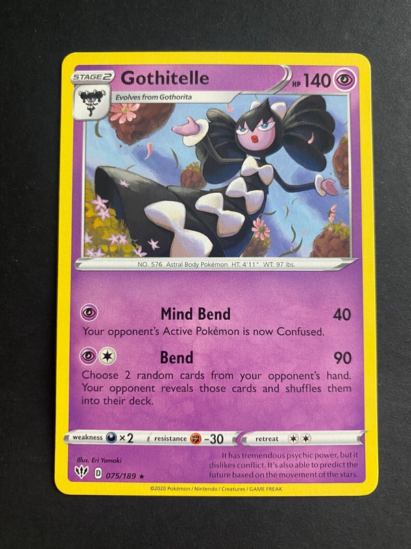 Pokemon Gothitelle 075/189 Darkness Ablaze Rare Non Holo NM