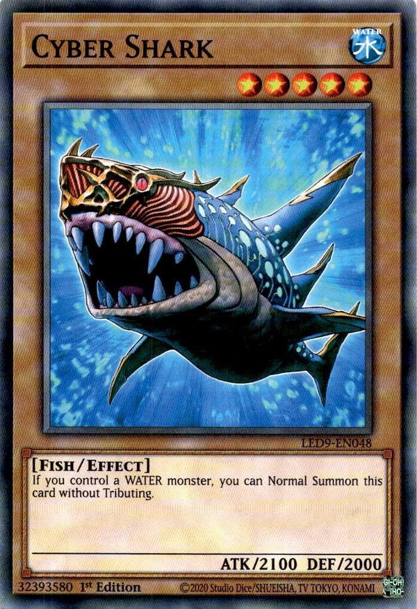 Yugioh Cyber Shark LED9-EN048 Common 1st Edition NM