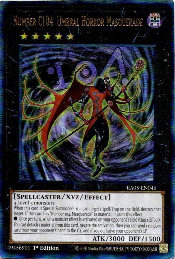 Yugioh Number C104: Umbral Horror Masquerade RA05-EN046 NA Print Ultimate Ra NM