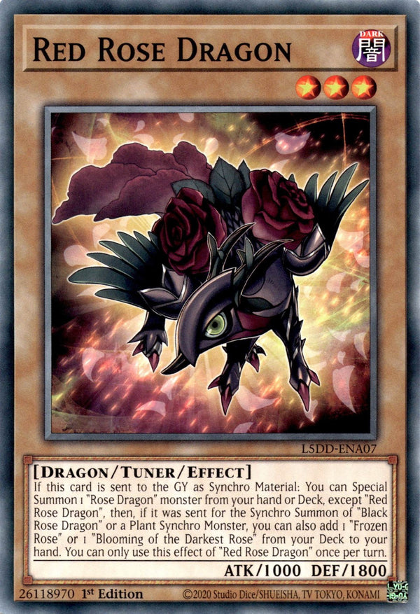Yugioh Red Rose Dragon L5DD-ENA07 (3 Cards) Common 1st Edition NM