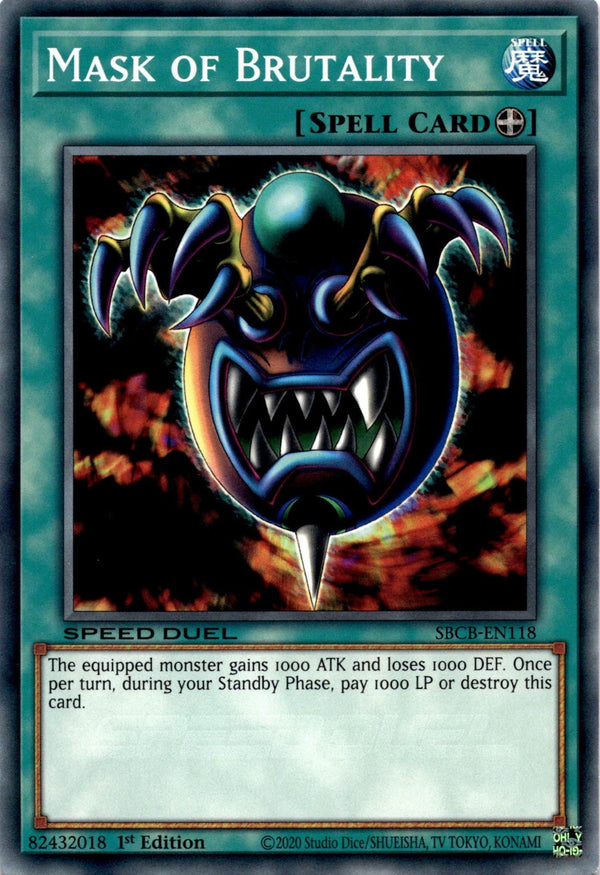 Yugioh Mask of Brutality SBCB-EN118 Speed Duel Common 1st Edition VLP/NM