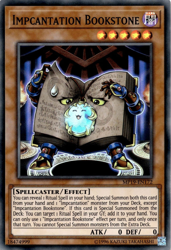 Yugioh Impcantation Bookstone MP19-EN172 Ultra Rare 1st Edition NM