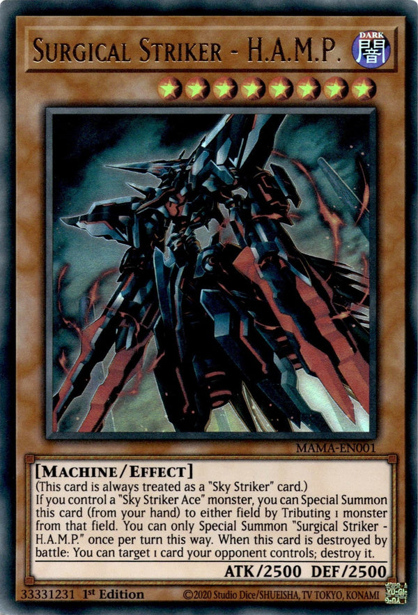 Yugioh Surgical Striker H.A.M.P. MAMA-EN001 Ultra Rare 1st Edition LP/NM