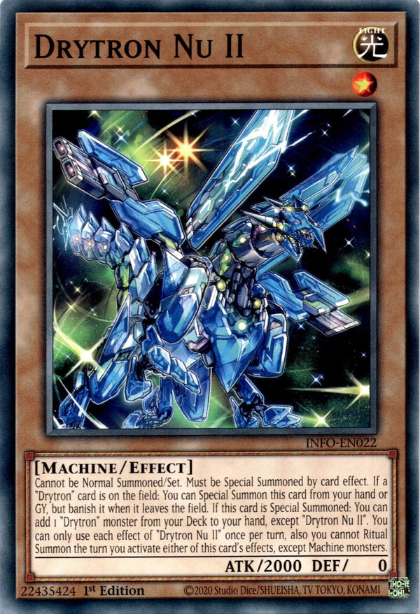 Yugioh Drytron Nu II INFO-EN022 Common 1st Edition NM