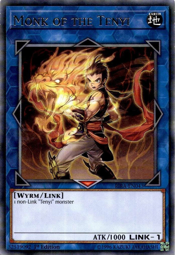 Yugioh Monk of the Tenyi RIRA-EN043 Rare 1st Edition NM