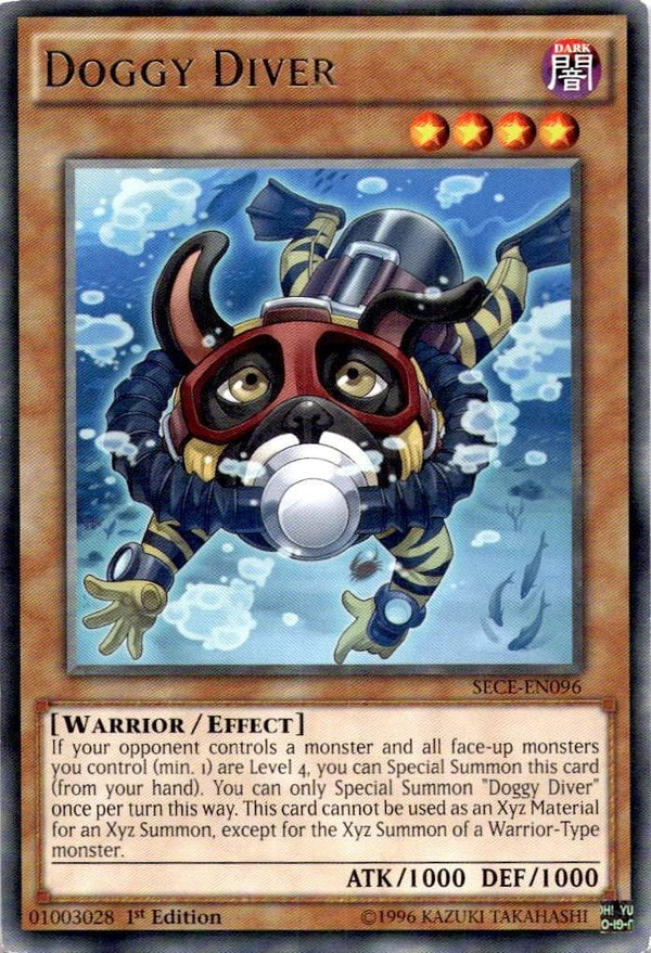 Yugioh Doggy Diver SECE-EN096 Rare 1st Edition LP