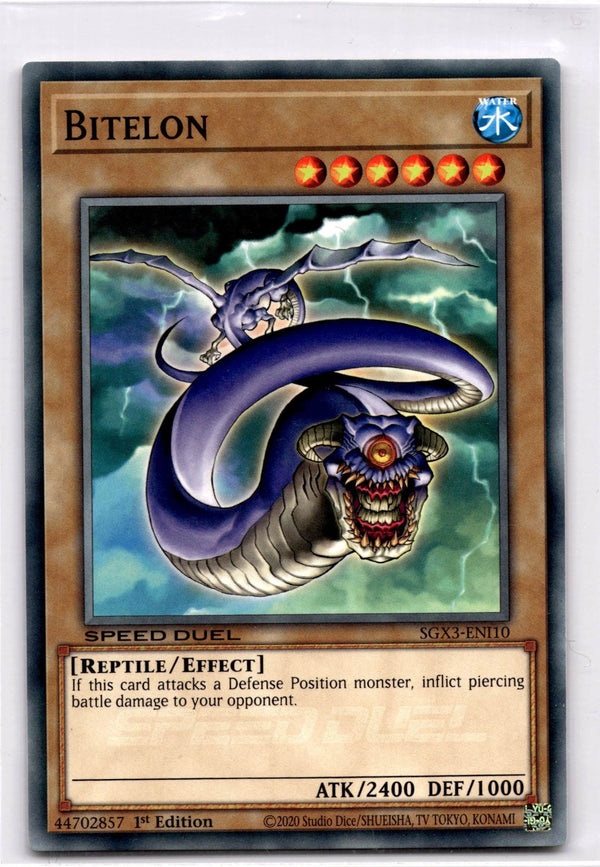 Yugioh Bitelon SGX3-ENI10 Speed Duel Common 1st Edition NM