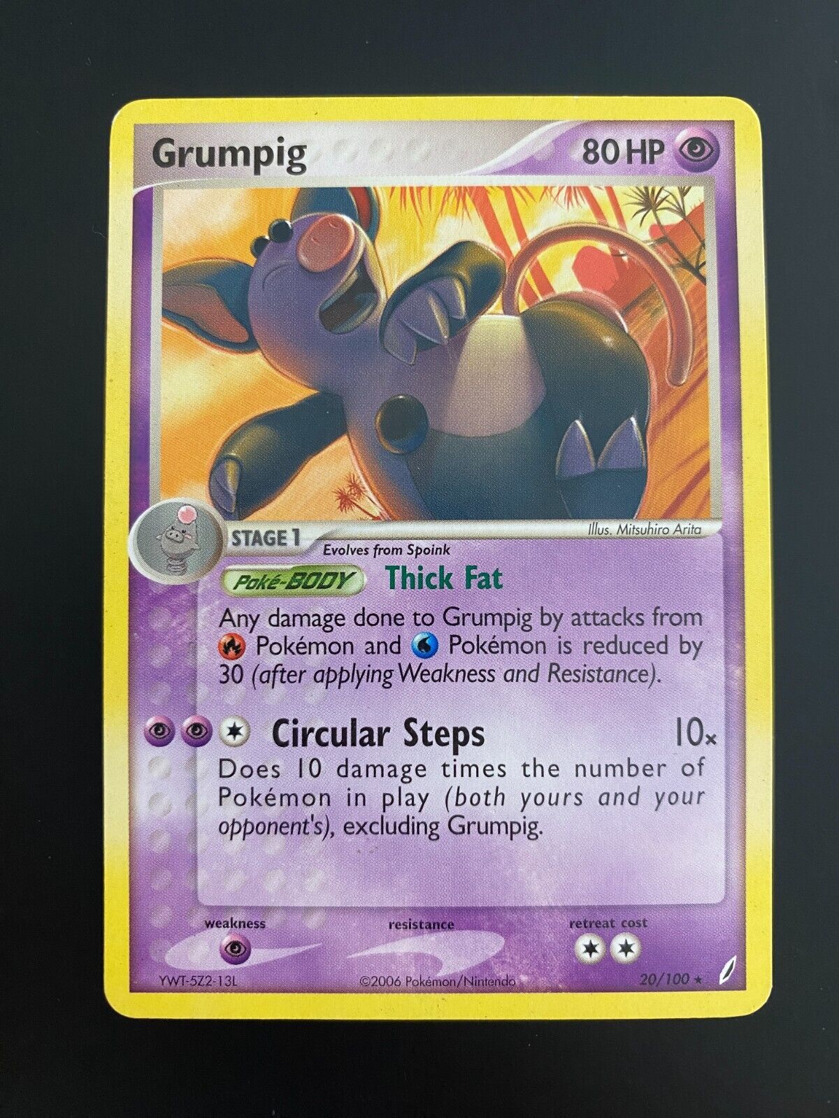 Pokemon Grumpig 20/100 Crystal Guardians LP