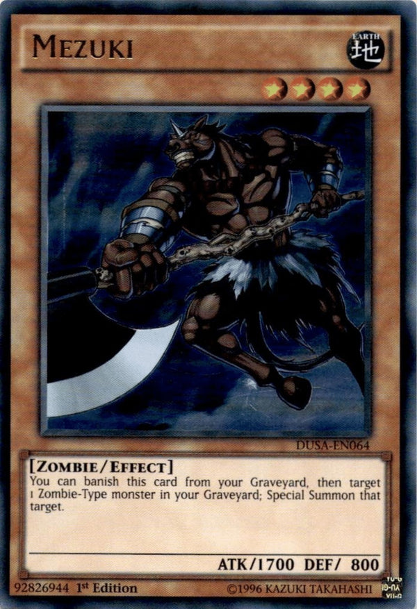Yugioh Mezuki DUSA-EN064 Ultra Rare 1st Edition VLP/NM