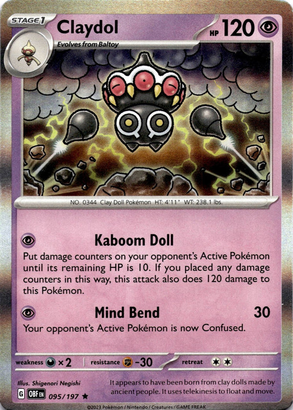 Pokemon Claydol 095/197 Paldea Evolved Holo NM