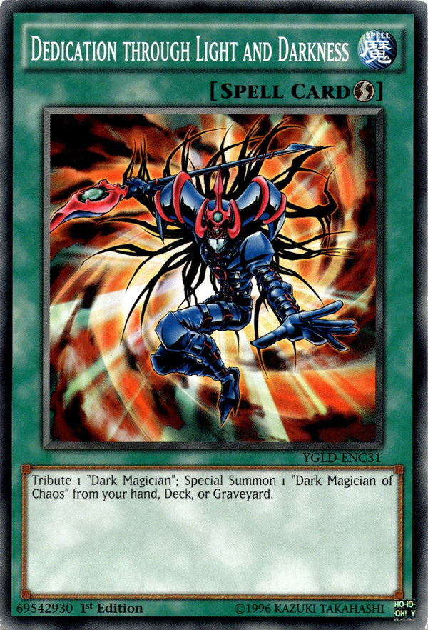 Yugioh Dedication through Light and Darkness YGLD-ENC31 Common 1st Edition LP