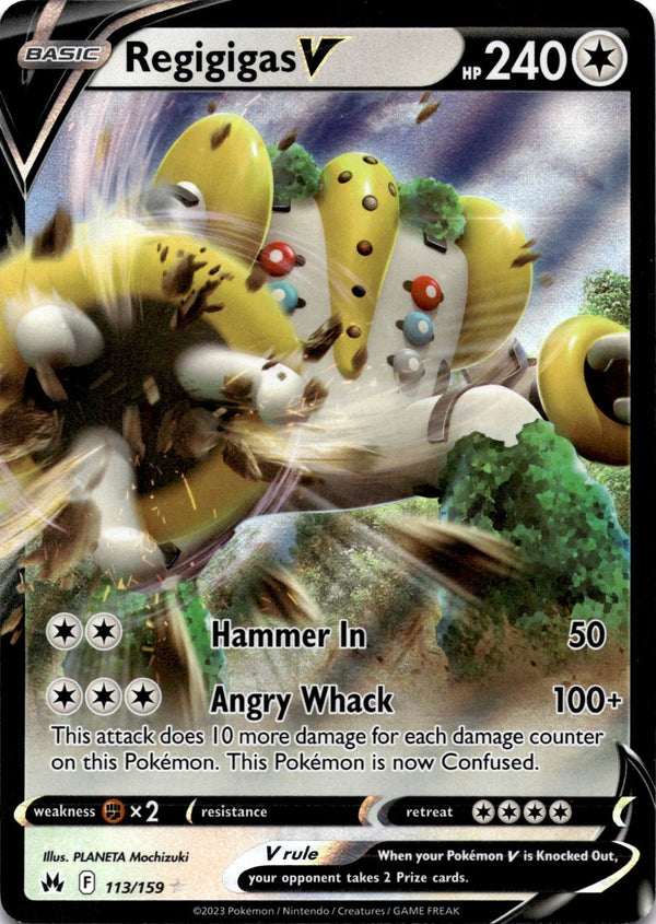 Pokemon Regigigas V 113/159 Crown Zenith Full Art Holo NM