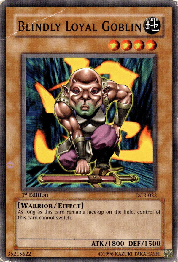 Yugioh Blindly Loyal Goblin DCR-022 Common 1st Edition DAMAGED