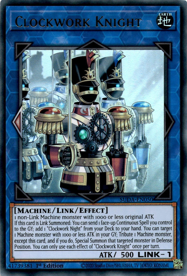 Yugioh Clockwork Knight SUDA-EN050 Ultra Rare 1st Edition NM